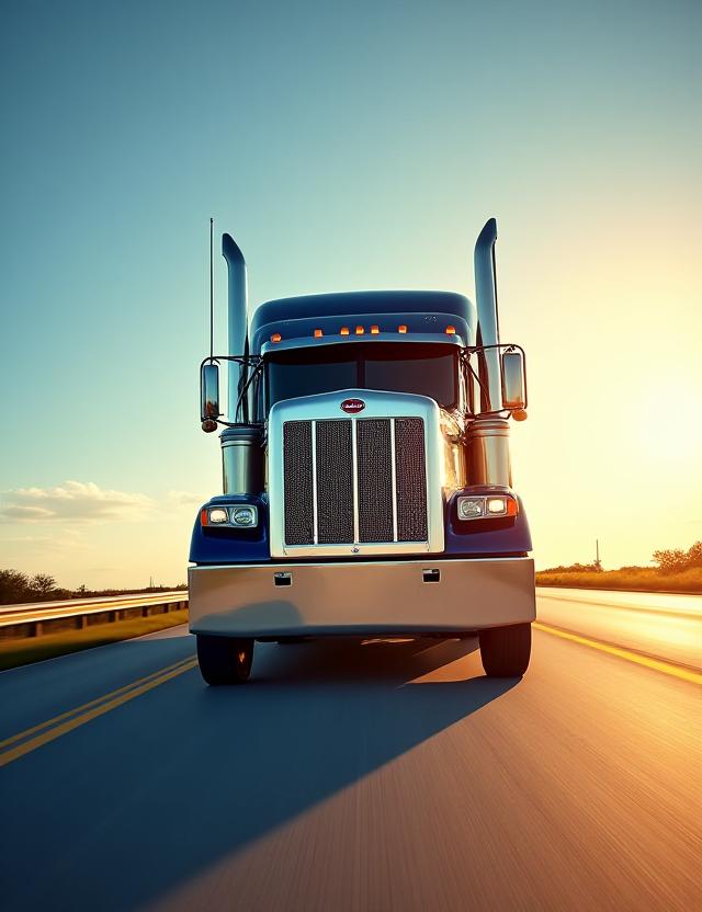 Heavy transport truck on Florida highway