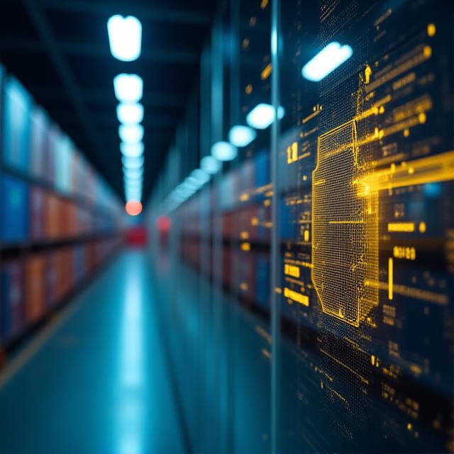 Secure logistics data processing visual