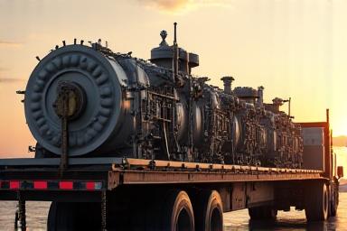 Flatbed freight truck